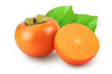 Hurma tam derinlikte beyaz arkaplanda izole edilmiş.