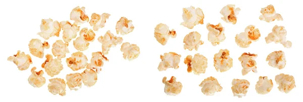 stock image Popcorn isolated on white background. Top view.