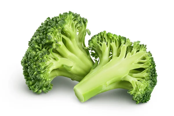 Beyaz Arka Planda Izole Edilmiş Taze Brokoli Geniş Bir Alana — Stok fotoğraf