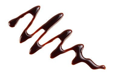 Balsamic vinegar isolated on white background. Top view. Flat lay,