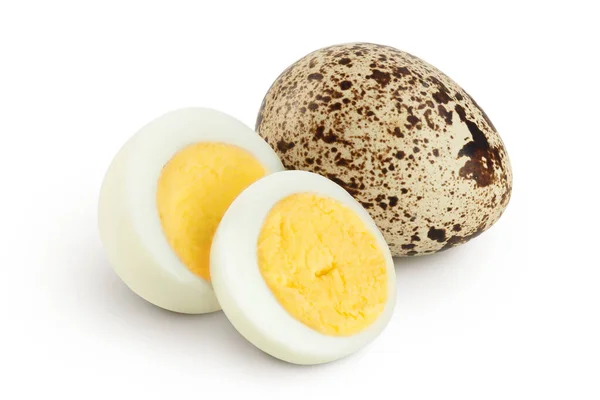 煮熟的鹌鹑蛋 在白色背景下与全场深度隔离 — 图库照片