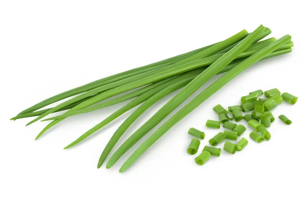 Green Onion Isolated White Background Full Depth Field — Stock Photo, Image