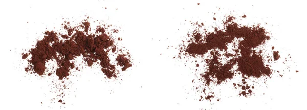Куча Порошка Растворимый Кофе Изолированы Белом Фоне Вид Сверху — стоковое фото