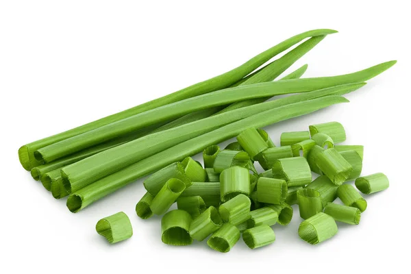 Grüne Zwiebel Isoliert Auf Weißem Hintergrund Mit Voller Schärfentiefe — Stockfoto