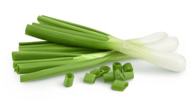 Green onion isolated on the white background with full depth of field. clipart