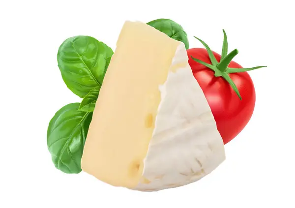 Camembert Cheese Isolated White Background Full Depth Field — Foto Stock