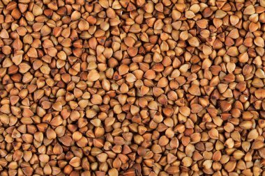 Arkaplan olarak çiğ karabuğday. Üst Manzara. Düz yatıyordu.