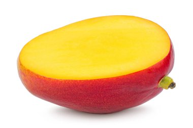 Mango beyaz arka planda yarı izole edilmiş, geniş bir alana yayılmış..