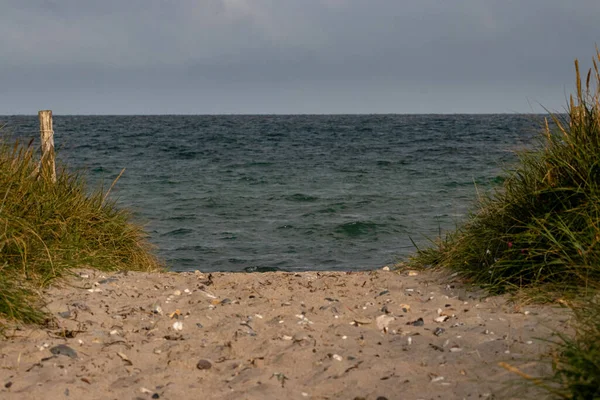 Доступ Пляж Балтийского Моря Fehmarn — стоковое фото
