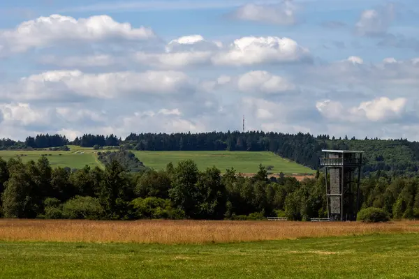 stock image Landscape in the black moor with viewpoint