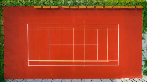 テニスコート陸上スポーツ占拠広場空中壁紙トップビュー背景写真 — ストック写真