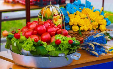 Vejetaryen sebze bahar yemeği açık hava etkinliği teras servis gişesi renkli açık hava fotoğrafı