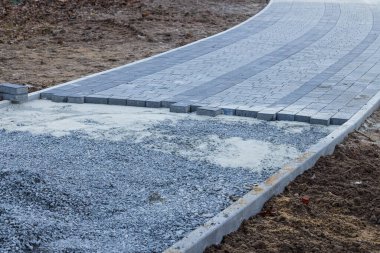 Asfaltlı yol geliştirme inşaat cadde kiremit toprak zemin pisti