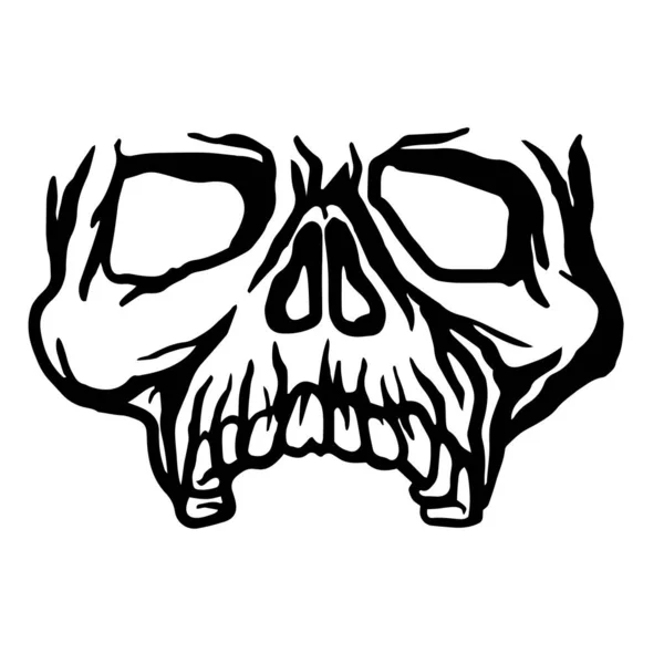 Chevron Militaire Avec Crâne — Image vectorielle