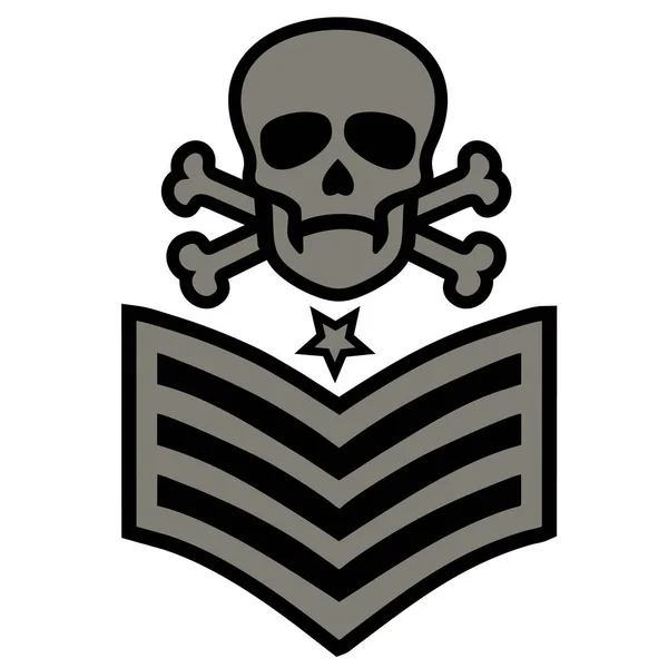 Vojenský Symbol Lebkou — Stockový vektor