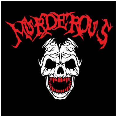 Kafatası ile gotik tabela, grunge vintage tasarım tişörtler