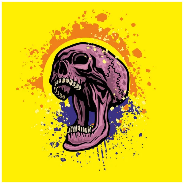 Crazy Skull Grunge Vintage Design Shirts — Stockvektor