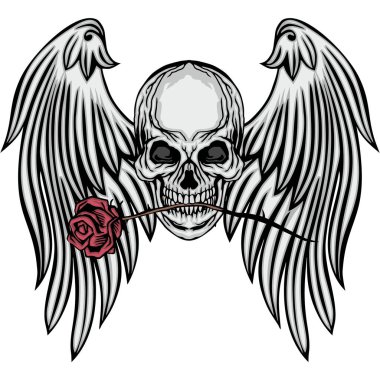 Kafatası ile gotik tabela, grunge vintage tasarım tişörtler