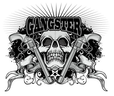 Kafatası ile gotik tabela, grunge vintage tasarım tişörtler