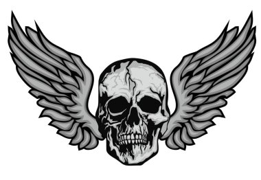 Kafatası ile gotik tabela, grunge vintage tasarım tişörtler