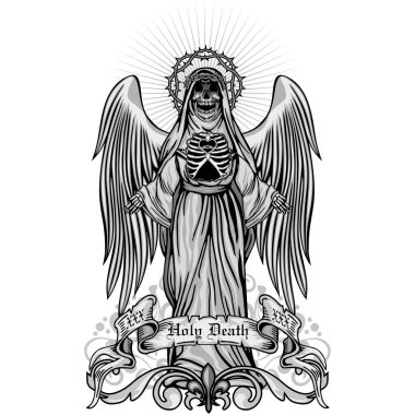 Kafatası ile gotik tabela, grunge vintage tasarım tişörtler