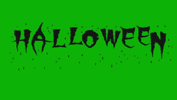 Animated Gothic Halloween Evil Pumpkin Chroma Key — Stock Video