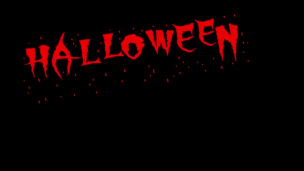 Animert Gotisk Halloween Ond Gresskar – stockvideo