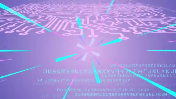 Dessin Animé Animation Texture Numérique Cyberpunk — Video