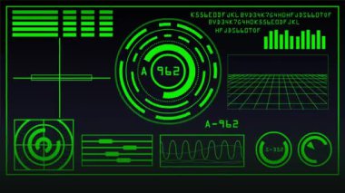 Dijital teknoloji elementleri, Hitech tarzı teknoloji HUD elementleri