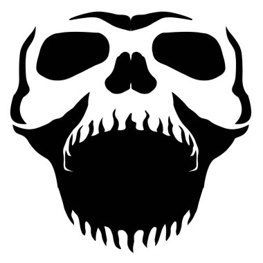 Kafatası, simge, klasik tasarım tişörtlü korsan tabelası.