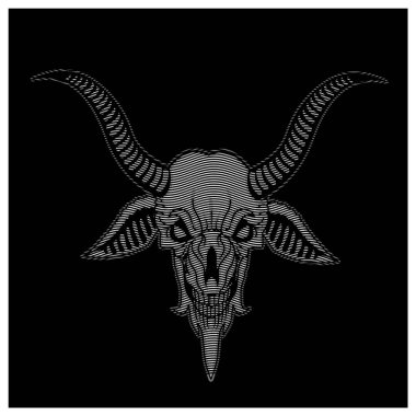 Gotik tabela, keçi kafatası, grunge vintage tasarım tişörtler.