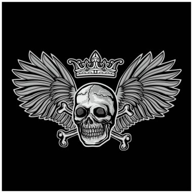 Kafatası ile gotik tabela, grunge vintage tasarım tişörtler