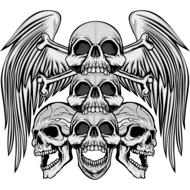 Kafatası ile gotik tabela, grunge vintage tasarım tişörtler