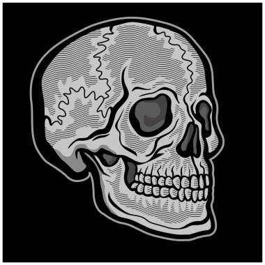 Kafatası ile gotik tabela, grunge vintage tasarım tişörtler