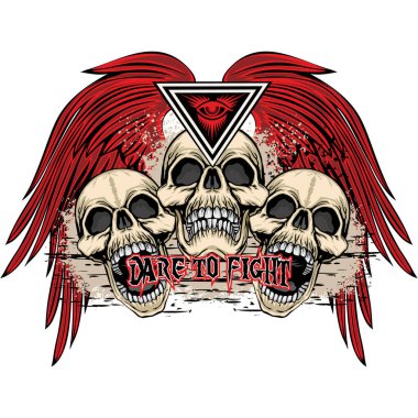 Kafatası ile gotik tabela, grunge vintage tasarım tişörtler