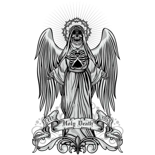 Kafatası ile gotik tabela, grunge vintage tasarım tişörtler