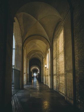 old passageway with arcades in the city of Copenhagen