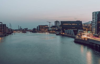 water canal in Copenhagen at dusk