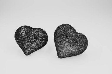 two hearts shape on the plain background