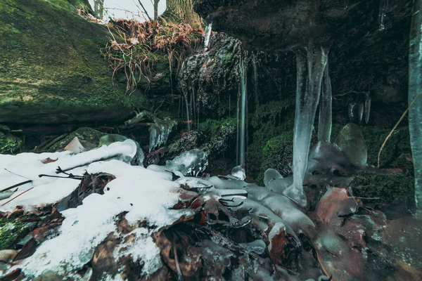 Замерзший Ручей Горном Парке — стоковое фото