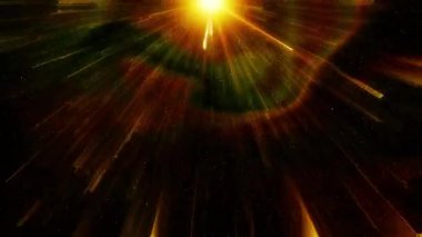 Soyut hareket arkaplanı renkli parçacıklar parlıyor. Kusursuz 4K döngü videosu.