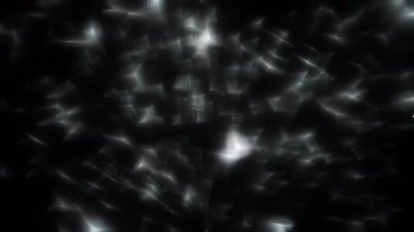 Soyut hareket arkaplanı renkli parçacıklar parlıyor. Kusursuz 4K döngü videosu.