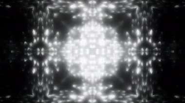 Soyut hareket arkaplanı renkli parçacıklar parlıyor. Kusursuz 4K döngü videosu.