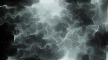 Soyut hareket arkaplanı renkli parçacıklar parlıyor. Kusursuz 4K döngü videosu.