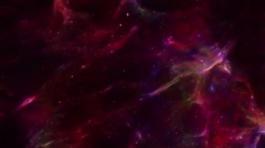 Soyut hareket arkaplanı renkli parçacıklar parlıyor. Kusursuz 4K döngü videosu.