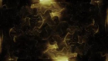 Soyut hareket arkaplanı renkli parçacıklar parlıyor. Kusursuz 4K döngü videosu.