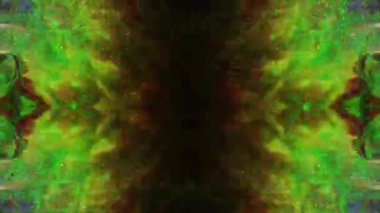 Soyut hareket arkaplanı renkli parçacıklar parlıyor. Kusursuz 4K döngü videosu.