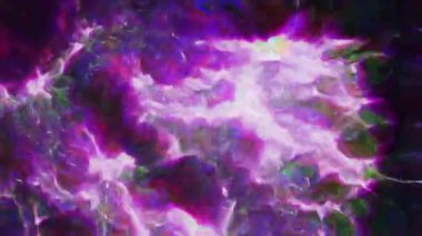 Soyut hareket arkaplanı renkli parçacıklar parlıyor. Kusursuz 4K döngü videosu.