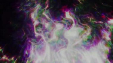 Soyut hareket arkaplanı renkli parçacıklar parlıyor. Kusursuz 4K döngü videosu.