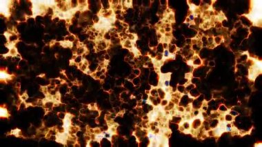 Soyut hareket arkaplanı renkli parçacıklar parlıyor. Kusursuz 4K döngü videosu.